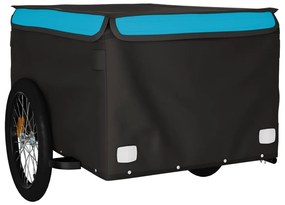 Reboque para bicicleta 45 kg ferro preto e azul