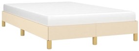 Estrutura de cama sem colchão 120x200 cm tecido cor creme