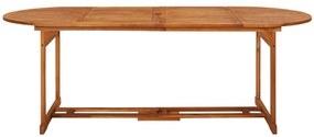 9 pcs conjunto de jantar para jardim 220x90x75 cm acácia maciça