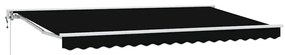Toldo Retrátil Manual Preto 400x200 cm