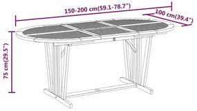 7 pcs conj. jantar para jardim madeira de eucalipto maciça