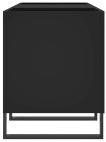 Armário para discos 121x38x48 cm derivados de madeira preto