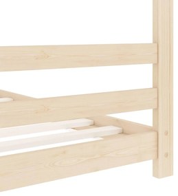 Estrutura de cama infantil 70x140 cm madeira de pinho maciça