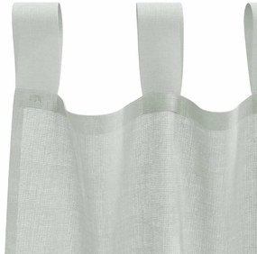 Cortinas de voile com laços 2 pcs cinzento-claro 140x260 cm
