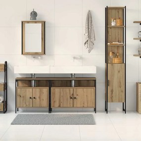 Conjunto de Móveis para Banheiro com 4 Peças em Carvalho Natural