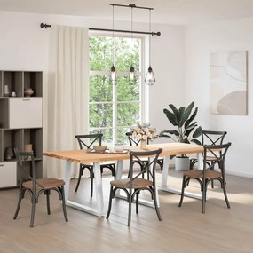 Pernas para mesa de jantar em V 3 peças, branco, 90x(72-73,3) cm, aço