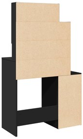 Toucador com armário 80x35x132 cm cor preto