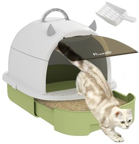 PawHut Caixa de Areia para Gatos Fechada Caixa de Areia para Gatos com