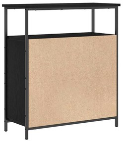Buffet vidaXL Preto Carvalho 70x30x80 cm Madeira de engenharia