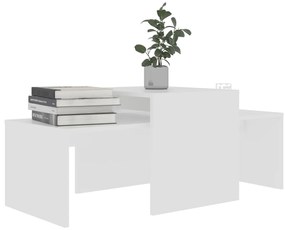 Conjunto mesas de centro 100x48x40 cm derivados madeira branco