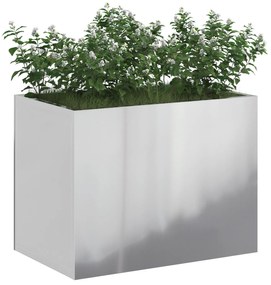 Vaso de Jardim Prateado 50 x 32 x 40 cm Aço galvanizado
