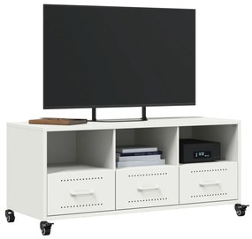 Móvel de TV 100,5x39x43,5 cm aço branco