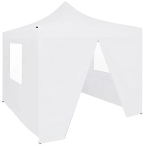 Tenda dobrável profissional festas 4 paredes 3x3m aço branco