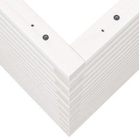 Vaso/floreira de jardim 50x50x68,5 cm pinho maciço branco