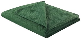 Colcha com relevo verde 160 x 220 cm BABAK Beliani