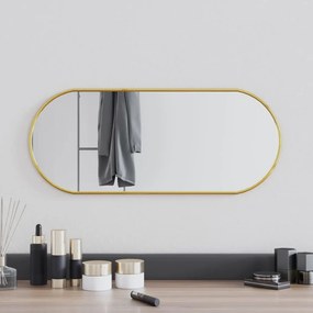 vidaXL Espelho de parede 60x25 cm oval dourado