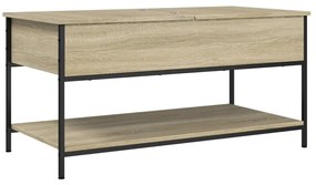 Mesa de centro 100x50x50cm deriv. madeira/metal carvalho sonoma