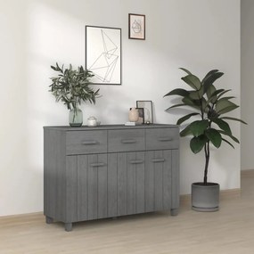 vidaXL Aparador HAMAR 113x40x80 cm pinho maciço cinza-escuro
