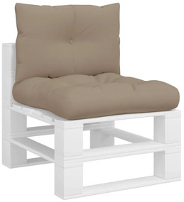 Almofadões de paletes 2 pcs tecido cinza-acastanhado