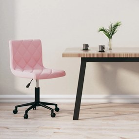 vidaXL Cadeira de escritório giratória veludo rosa
