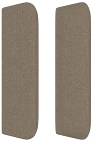 Cabeceira cama abas tecido 163x16x78/88 cm cinzento-acastanhado