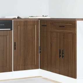 Armário base cozinha Porto derivados madeira carvalho castanho