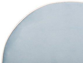 Cama de solteiro em veludo azul claro 90 x 200 cm NOZAY Beliani