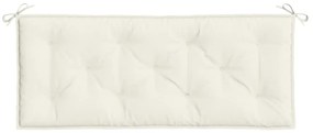 Almofadões banco jardim 2pcs 120x50x7cm mesclado creme