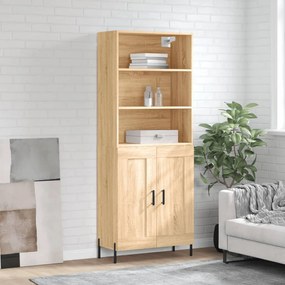 vidaXL Armário alto 69,5x34x180 cm derivados de madeira cor sonoma