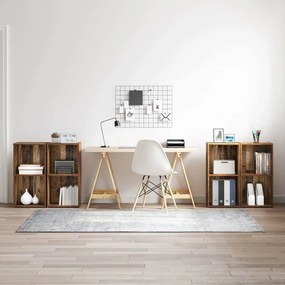 vidaXL Conjunto de móvel de TV 4 pcs Madeira Antiga 37 x 37 x 72 cm