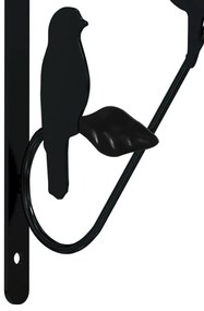 Suportes suspensos para cestos 4pcs aço preto