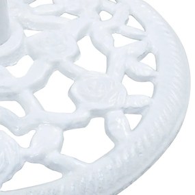 Base para guarda-sol 12 kg 48 cm ferro fundido branco