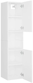 Conjunto de móveis de casa de banho derivados de madeira branco