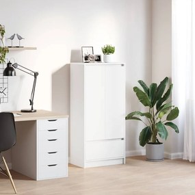 vidaXL Armário com gaveta 55,5x34x119,5 cm derivados madeira branco