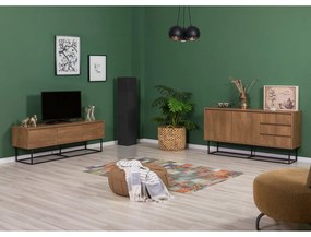 Conjunto de Mobiliário de Sala de Estar Laxus – Noz Preta – Unidade de