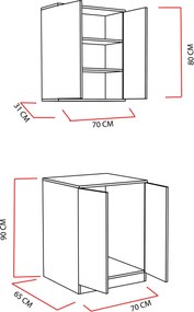Armário de Casa de Banho Su – Branco – 70x90x65 cm