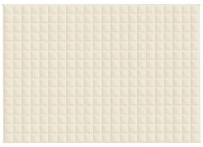 Manta pesada 11 kg 155x220 cm tecido creme-claro