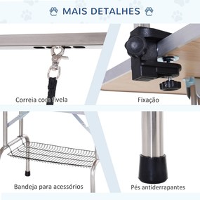 PawHut Mesa de Tosquia para Animais de Estimação Mesa de Tosquia para