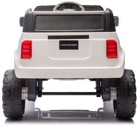 Carro elétrico para Crianças Toyota Land Cruiser PRADO 12V 4x4 Rodas Espuma EVA, assento couro ecológico Branco