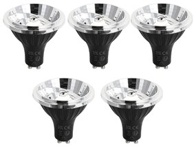Conjunto de 5 lâmpadas LED GU10 reguláveis em 3 níveis 70mm 6.5W 600LM 4000K