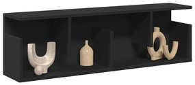 Armário parede 100x20x30 cm derivados de madeira preto