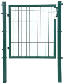 Portão de jardim com porta 106 x 6 x 145 cm Verde