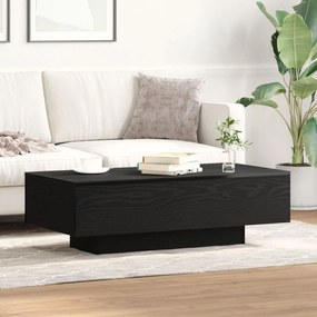 Mesa de Centro vidaXL Preto Carvalho 100x30x36,5 cm Madeira Engenharia