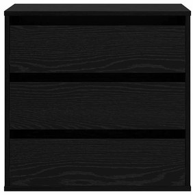 Cômoda de Canto Carvalho Preto 60x41x58 cm Madeira de Engenharia