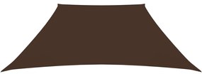 Para-sol estilo vela tecido oxford trapézio 3/4x3 m castanho