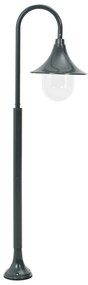 Candeeiro de pé para jardim E27 120 cm alumínio verde escuro