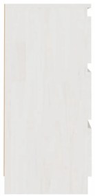 Mesas de cabeceira 2 pcs 40x29,5x64 cm pinho maciço branco