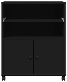 Suporte para impressora com rodas 60x48x74 cm preto