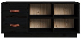 Banco sapateira 100x34x45 cm pinho maciço preto