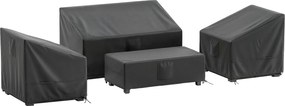 Outsunny Capas para Móveis de Jardim 4 Peças, Impermeáveis, Preto | Aosom Portugal